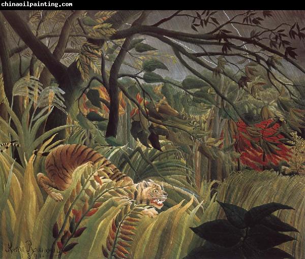 Henri Rousseau Tiger in a Tropical Storm