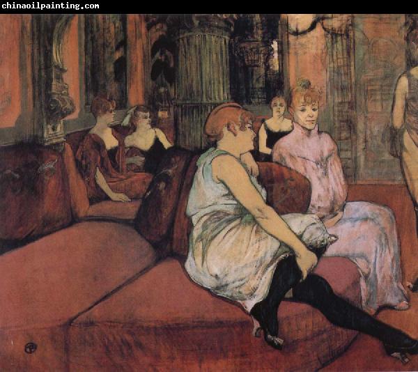 Henri de toulouse-lautrec At The Salon Rue des Moulins