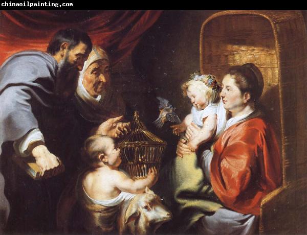 Jacob Jordaens The Virgin and Child with Saints Zacharias,Elizabeth and John the Baptist