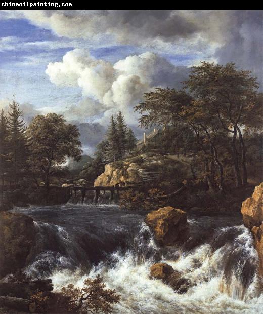 Jacob van Ruisdael A Waterfall in a Rocky Landscape