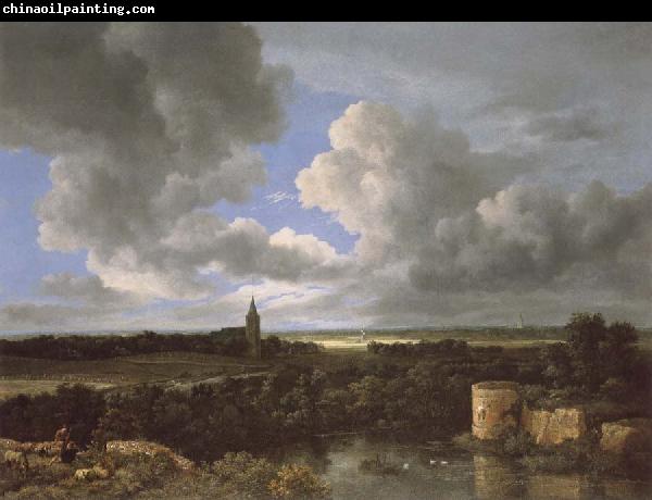 Jacob van Ruisdael A Landscape with a Ruined Castle and a Church