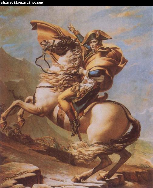 Jacques-Louis  David Napoleon Crossing the Alps