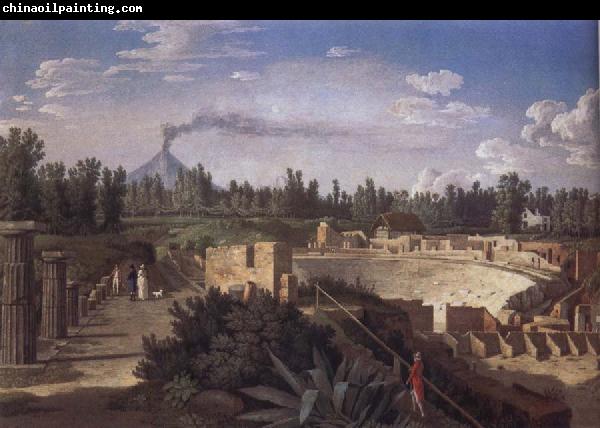 Jakob Philipp Hackert View of the Ruins of the Antique Theatre of Pompei