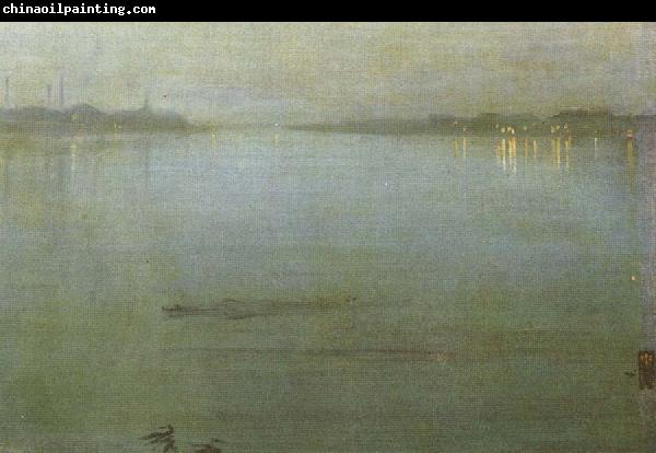 James Abbott Mcneill Whistler Nocturne inblauw and silver of the lights of Cremorne