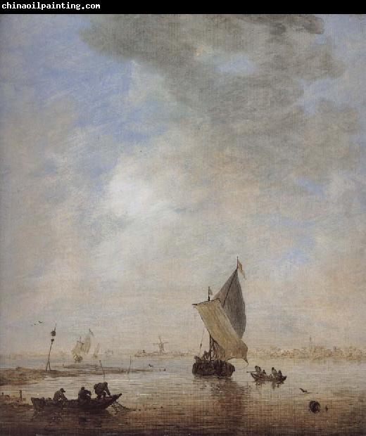 Jan van  Goyen Fishermen Hauling a Net