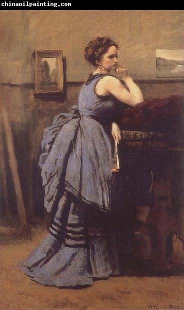 Jean Baptiste Camille  Corot WOman in Blue