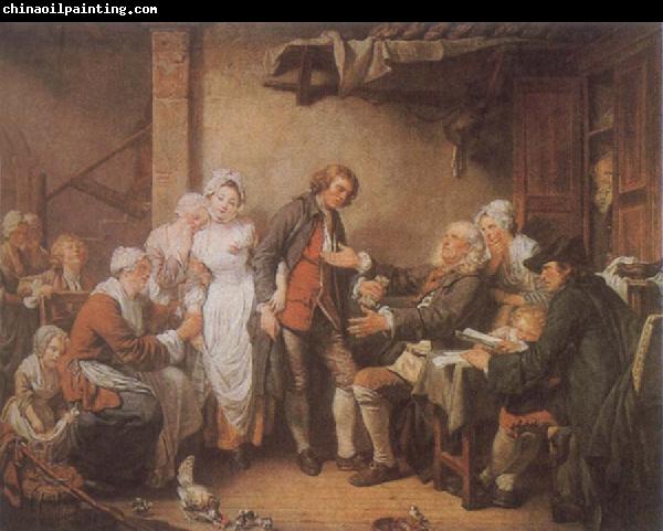 Jean Baptiste Greuze L-Accordee de Village