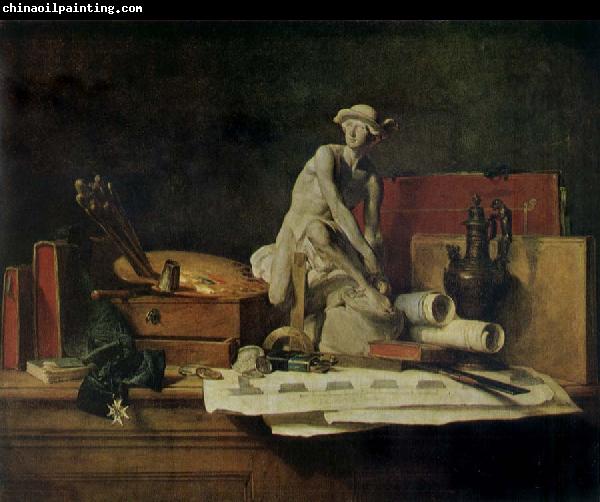 Jean Baptiste Simeon Chardin Still life with the Attributes  of Arts