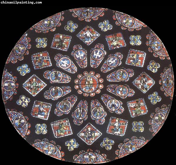 Jean Fouquet Rose window, northern transept, cathedral of Chartres, France