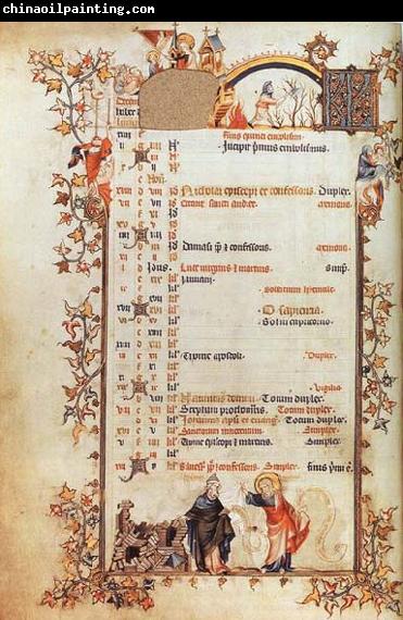 Jean Pucelle Belleville Breviary-December