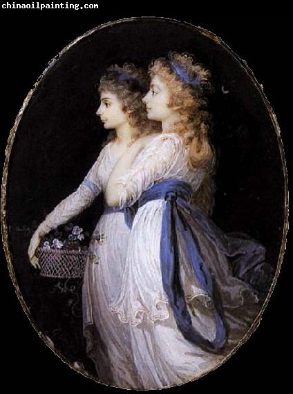 Jean Urbain Guerin Georgiana, Duchess of Devonshire, with Lady Elizabeth Foster