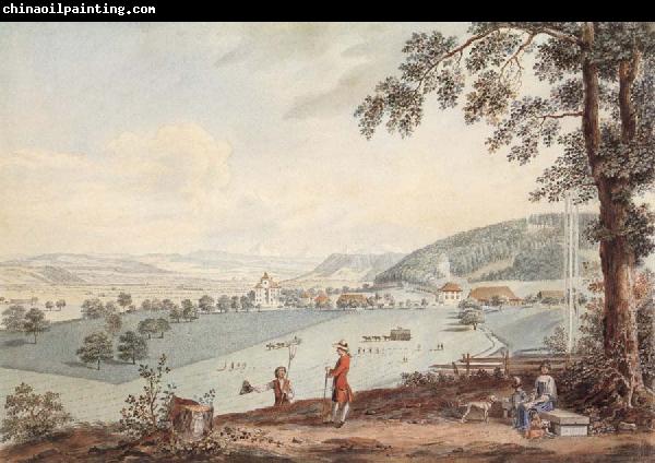 Johann Ludwig Aberli Kehrsatz in Bern view of north