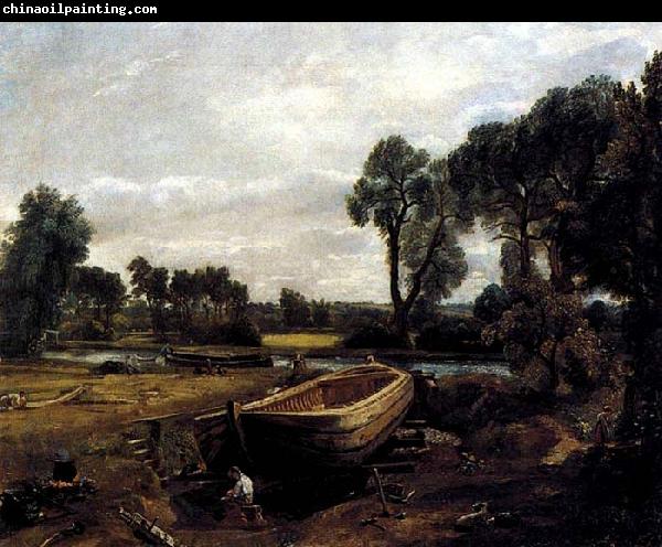 John Constable Boat-Building on the Stour