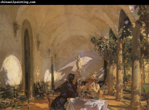 John Singer Sargent Breakfast in the Loggia