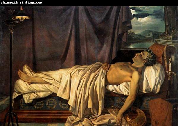 Joseph Denis Odevaere Lord Byron on his Death-bed