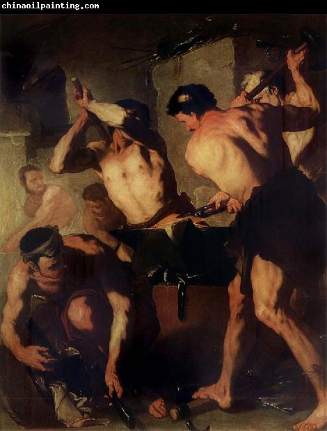 Luca  Giordano The Forge of Vulcan