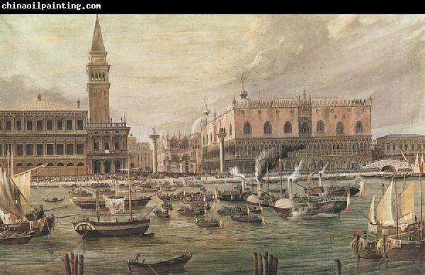 Luigi Querena The Arrival in Venice of Napoleon-s Troops