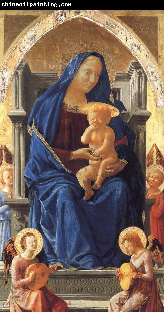 MASACCIO The Virgin and Child with Angels