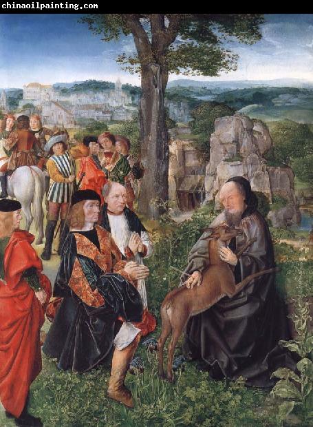 MASTER of Saint Gilles Saint Giles and the Wounded Hind