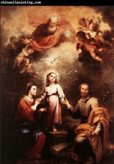 MURILLO, Bartolome Esteban The Two Trinities