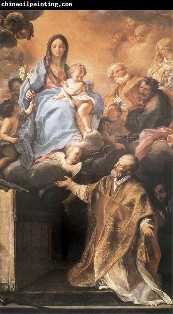 Maratta, Carlo The Madonna and its aparicion to San Felipe Neri