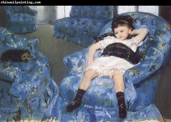 Mary Cassatt Little Girl in a Blue Amchair