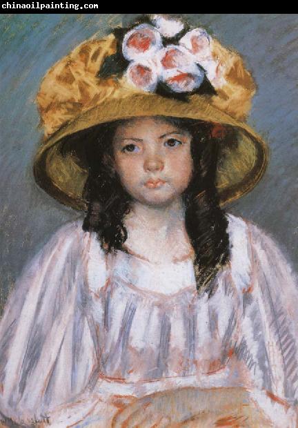 Mary Cassatt Fillette au Grand Chapeau