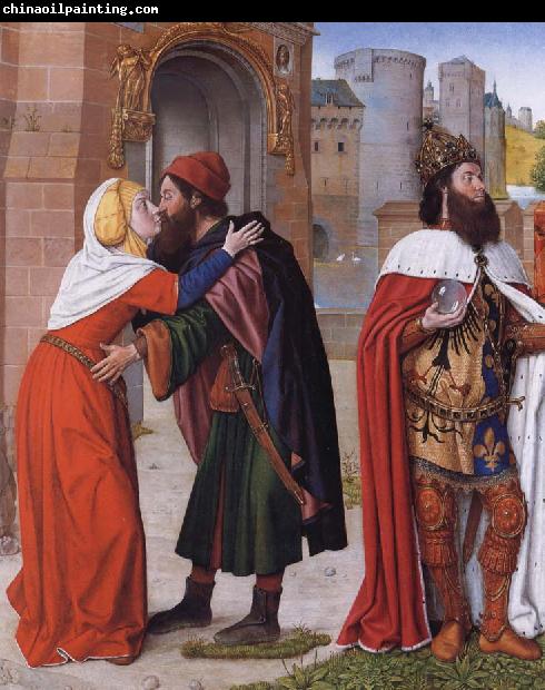 Master of Moulins The Meeting of Saints Joachim and Anne at the Golden Gate