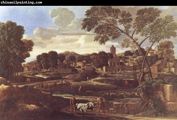 Nicolas Poussin Landscape with the Funeral of Phocion