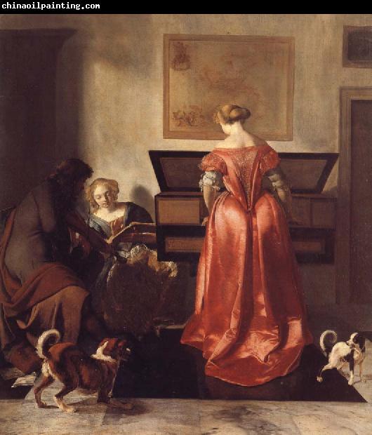 OCHTERVELT, Jacob A Woman Playing a Virgind,AnotherSinging and a man Playing a Violin