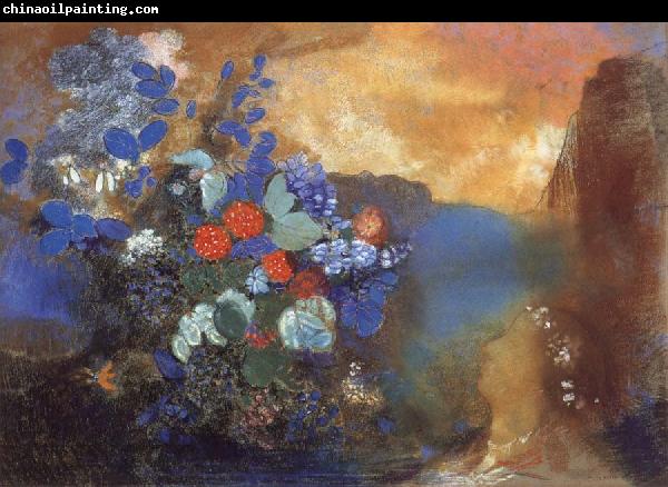 Odilon Redon Ophelia Among the Flowers