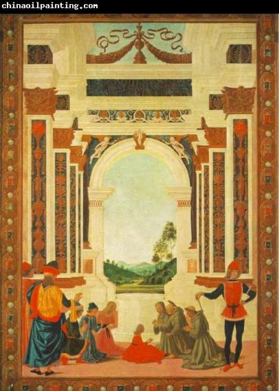 PERUGINO, Pietro The Miracles of San Bernardino-The Healing of a Young