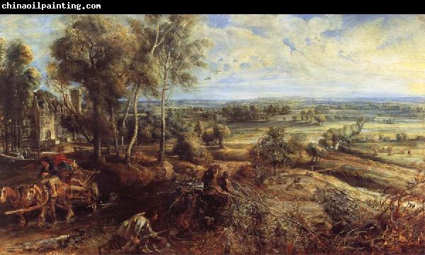 Peter Paul Rubens An Autumn Landscape with a View of Het Steen in the Earyl Morning