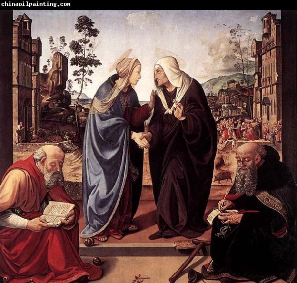 Piero di Cosimo The Visitation with Sts Nicholas and Anthony