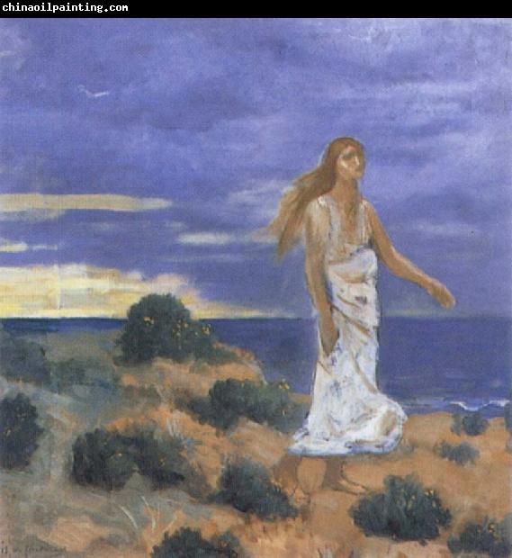 Pierre Puvis de Chavannes Woman on the Beach