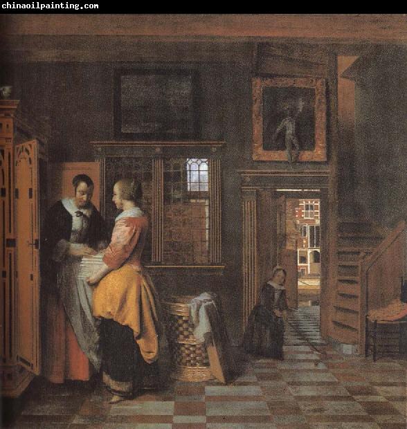 Pieter de Hooch The linen cupboard