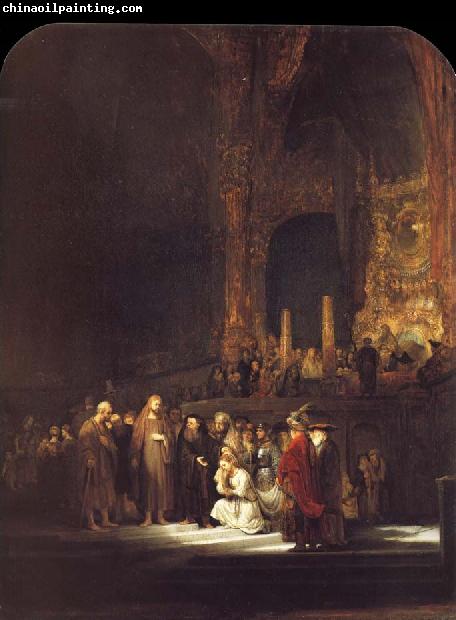 REMBRANDT Harmenszoon van Rijn The Woman Taken in Adultery