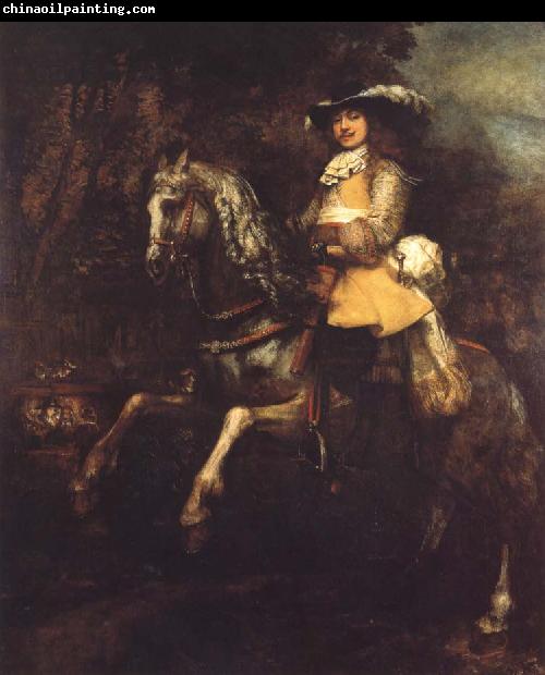 REMBRANDT Harmenszoon van Rijn Portrait of Frederick Rihel on Horseback