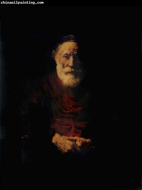 REMBRANDT Harmenszoon van Rijn Portrait of an Old Man in red