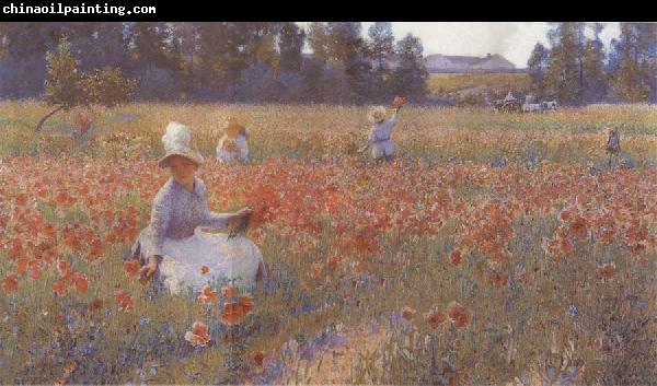 Robert William Vonnoh In Flanders Field Where Soldiers Sleep and Poppies Grow