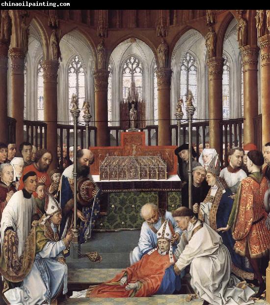 Rogier van der Weyden The Exhumation of Saint Hubert