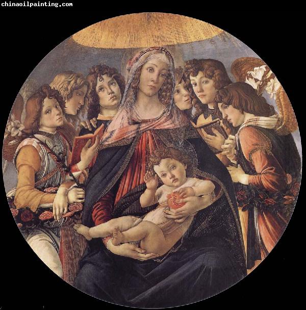 Sandro Botticelli The Madonna and the Nino with angeles