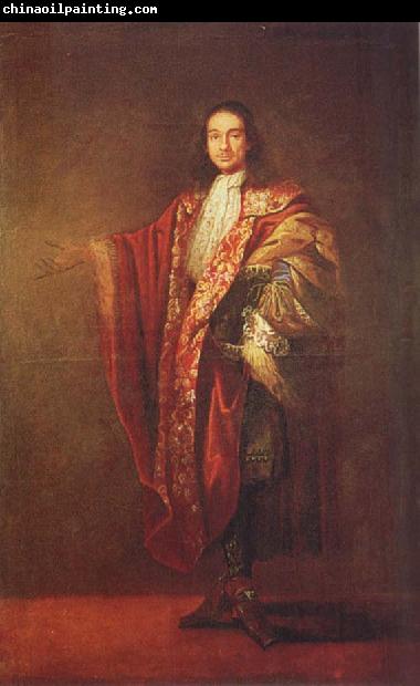 Sebastiano Bombelli Full-length Portrait of paolo querini as procurator of San Marco