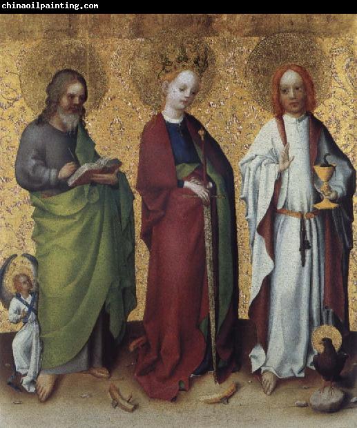 Stefan Lochner Saints Matthew,Catherine of Alexandria and John the Vangelist