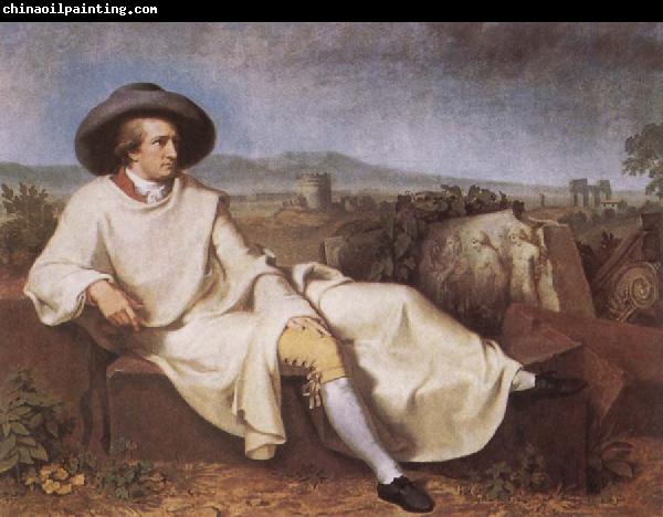 TISCHBEIN, Johann Heinrich Wilhelm Goethe in the Roman Campagna