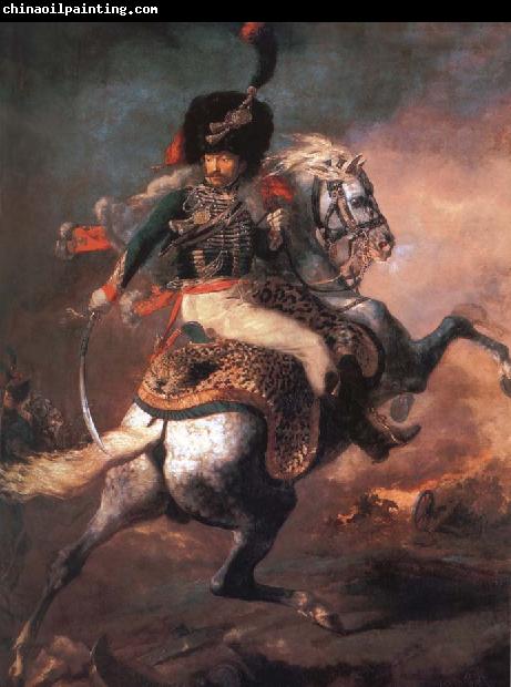 Theodore Gericault An Officer of the Imperial Horse Guards Charging