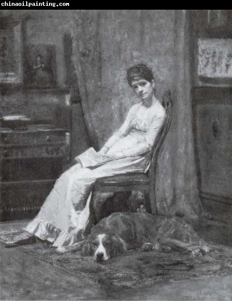 Thomas Eakins Portrait Einer Dame mit Setter