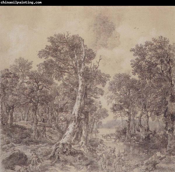 Thomas Gainsborough Wooded Landscape with River