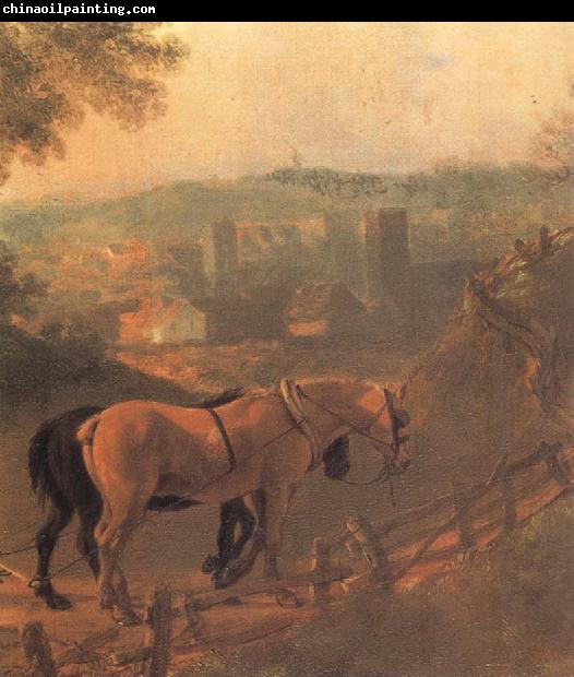 Thomas Gainsborough Detail of Landscape with a Woodcutter courting a Milkmaid