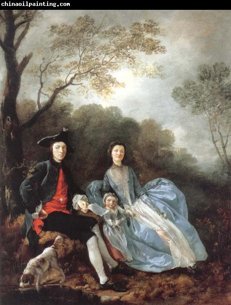 Thomas Gainsborough Self-portrait with and Daughter